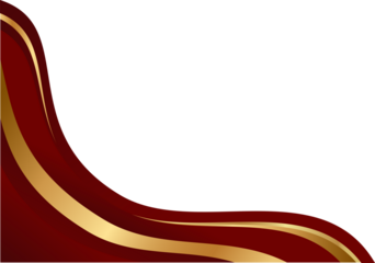 Elegant Burgundy and Gold Corner Swirl