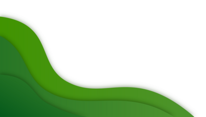 Abstract Green Wave Layered Background