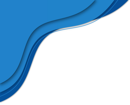 Abstract Blue Wave Design on White Background