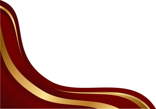 Elegant Burgundy and Gold Corner Swirl