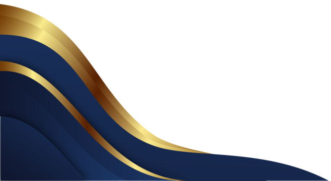 Elegant Golden Blue Abstract Wave