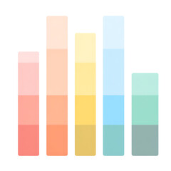 Contemporary Abstract Background with Colorful Horizontal Shapes