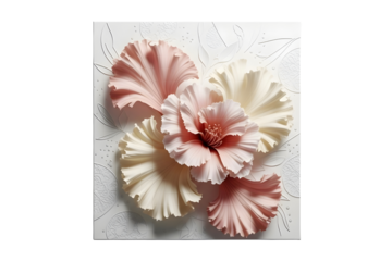 Beautiful pink and white flower, close up shot