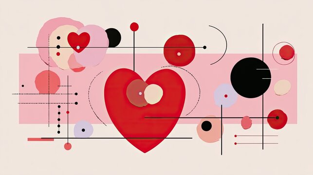 Abstract Geometric Love Art Design