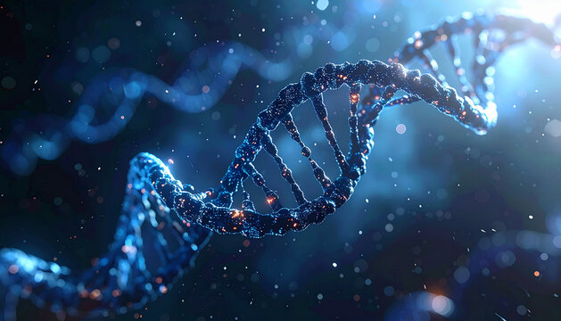 DNA Helix Structure - A Detailed Scientific Visualization.