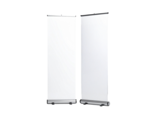 Blank roll up banner stand display mockup for advertising or presentation Isolated on transparent or white, Cut out