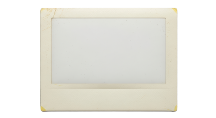 Blank vintage polaroid frame with subtle texture and off-white hue