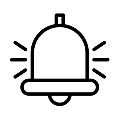 Obraz premium School Bell Alarm Notification Line Icon