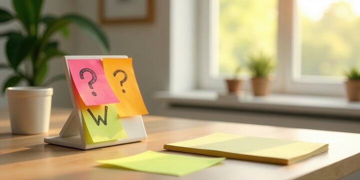 Finding Answers A Workspace Study of Question Marks and Notes on a Desk