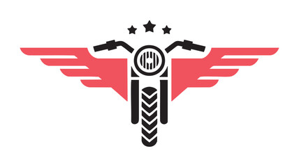 Classic motorcycle wing logo art
