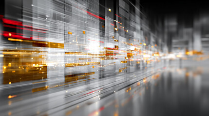 Sleek research database interface in white, gold, red, and silver tones with modern design representing innovation, data integrity, futuristic technology, groundbreaking analysis, and advanced digital