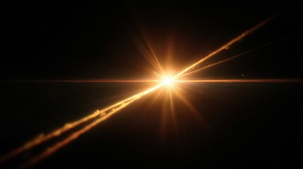 A stunning burst of light radiates from a central point, creating a dynamic display of beams and reflections against a dark backdrop.