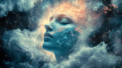 An abstract visualization of dreams and the subconscious, featuring flowing shapes, soft light, and surreal gradients that evoke hidden thoughts, inner worlds, and drifting imagination.