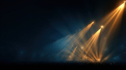 A vibrant scene of colorful lights illuminating a dark space, creating an energetic atmosphere reminiscent of a concert or event.