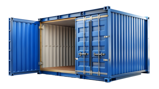 cargo containers isolated on white