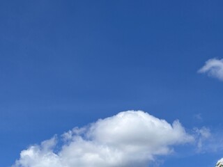 blue sky with clouds, summer, blue, day