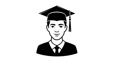 Graduate student with mortarboard cap