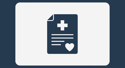 Fototapeta premium Medical record icon with transparent background