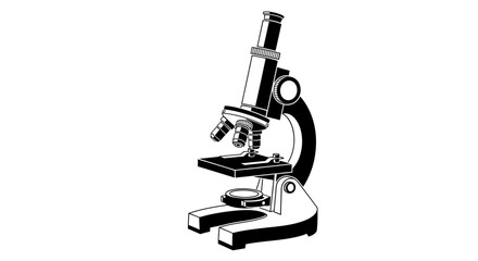 Microscope outline with transparent background