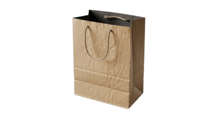 Eco-friendly kraft paper bag with rope handles for sustainable shopping and packaging solutions
