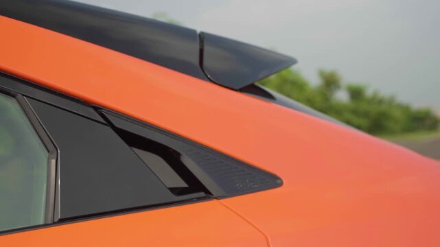 Exterior car design. Modern car Aerodynamic design.