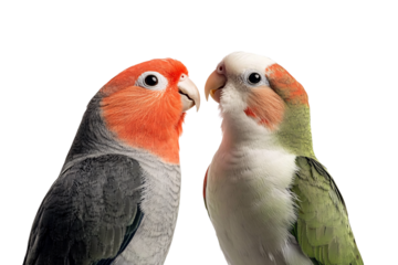 Parrots Standing Apart PNG