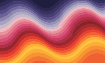 This vibrant abstract image showcases colorful waves in gradient flowing patterns, evoking sensations of calmness and creativity, ideal for artistic or decorative purposes.