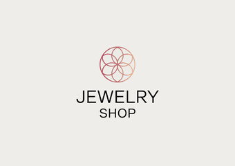 A sophisticated logo design for a jewelry shop featuring a floral emblem, encapsulating elegance, luxury, and sophistication in its minimalistic and stylish appearance.