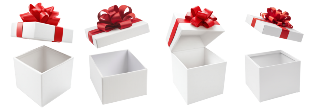 gift boxes collection, isolated on white background.
