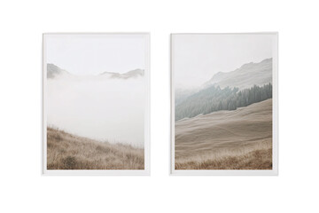 Two Different Posters Beside Each Other PNG