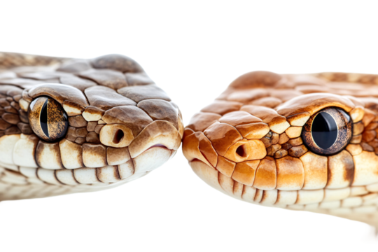 Two Snakes Side by Side PNG