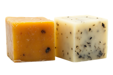 Two Different Soaps Placed Side by Side with Space Between PNG