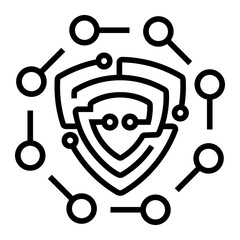 cyber threat Line Icon