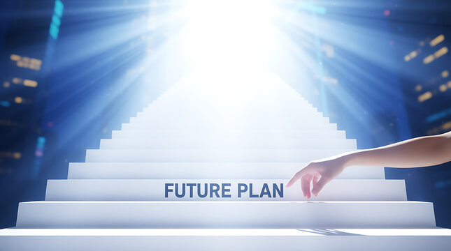 Start planning your future with a clear path forward, climbing the stairway to success, strategic goals, and visionary planning for a better tomorrow