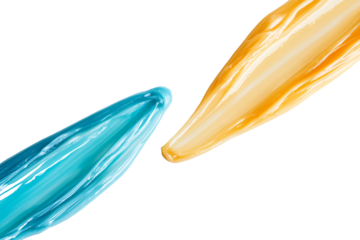 Two Different Toothpastes Side by Side PNG
