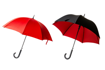 Two Different Umbrellas With Space Between PNG
