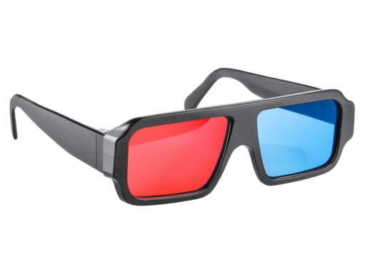 Stereo glasses, isolated on a transparent or white background