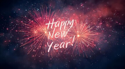 Fireworks Celebration Happy New Year Background
