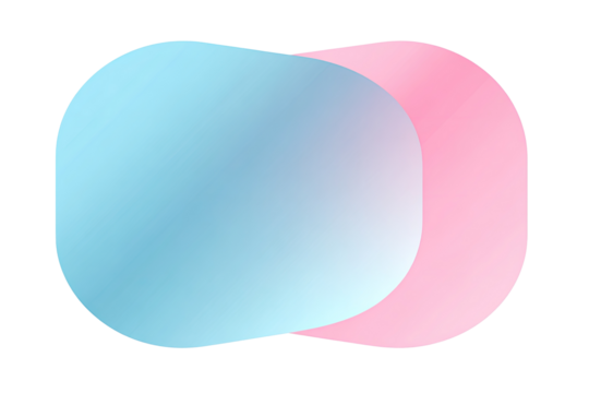 Two-toned oval, soft gradients