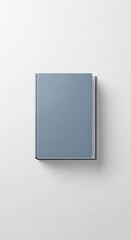 Minimalist Blue Book on White Background.