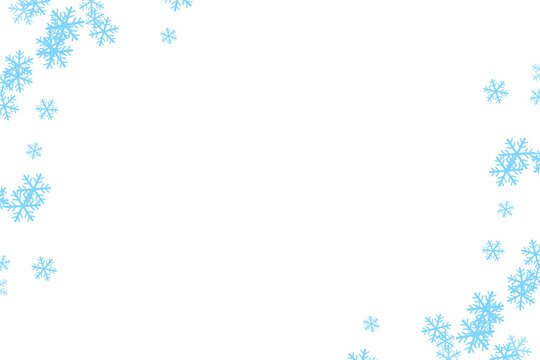 snowflakes corner frame with blue snowflakes and decorative branches in the corners Delicate Blue Snowflake and Star Swirl Corner Design for Winter Holidays Snowflake Border Delicate Winter