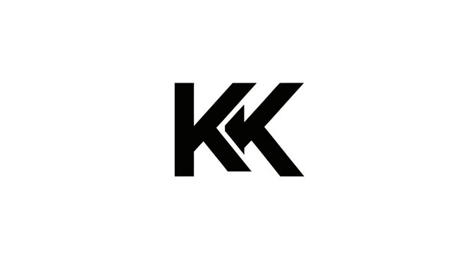 Black and white KK monogram logo