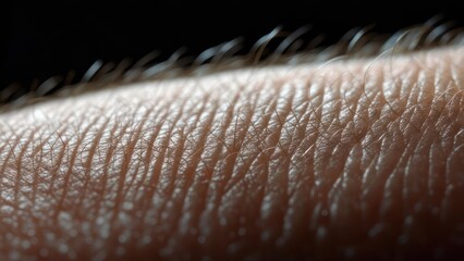 Human skin texture closeup with fine hairs