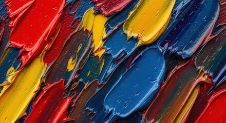 Vibrant Oil Paint Strokes Abstract Art Background.