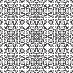 Intricate Geometric Decorative Seamless Tileable Repeating Black and White Pattern
