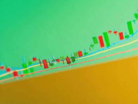 Modern Financial Market Uptrend Graph Professional Business Data Visualization for Investment Promotion and Marketing Content