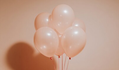 Modern Minimalist Celebration Balloons Premium Aesthetic for Social Media Marketing and Joyful Advertising Content