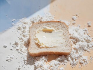 Authentic Homemade Bread and Butter Cozy Artisanal Comfort for Food and Nutrition Marketing Content and Social Media