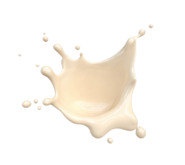 cream splash on white background