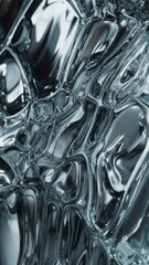 Metallic liquid surface with reflective patterns